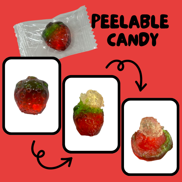 (500g N.W.) JUICY JELLY Peeled!! GUMMY Strawberry N.W. 500g