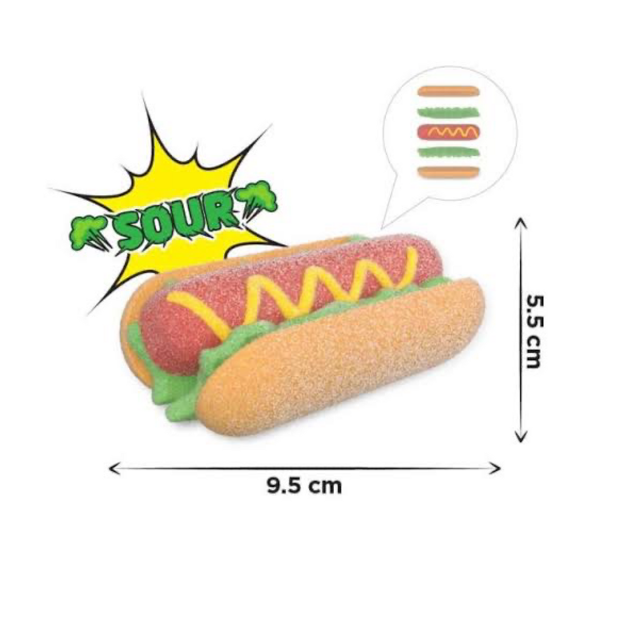 Yammiez Sour Mallow Hot Dog 50g