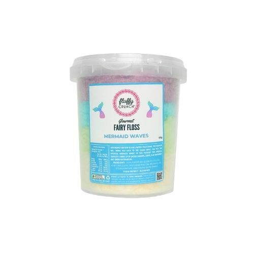 Mermaid Waves Fairy Floss 50g Fluffy Crunch