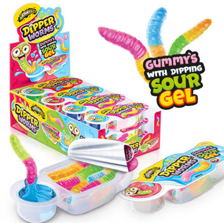 Rainbow Sour worms Dippers 60g