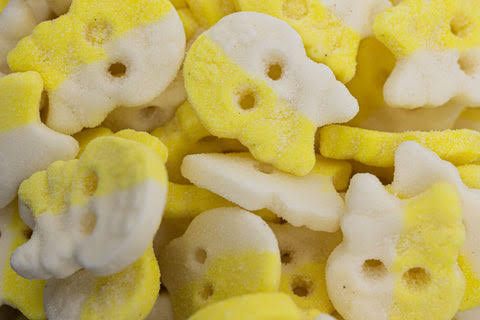 BUBS Sour Cool Passion Pineapple Foam Skulls 100g