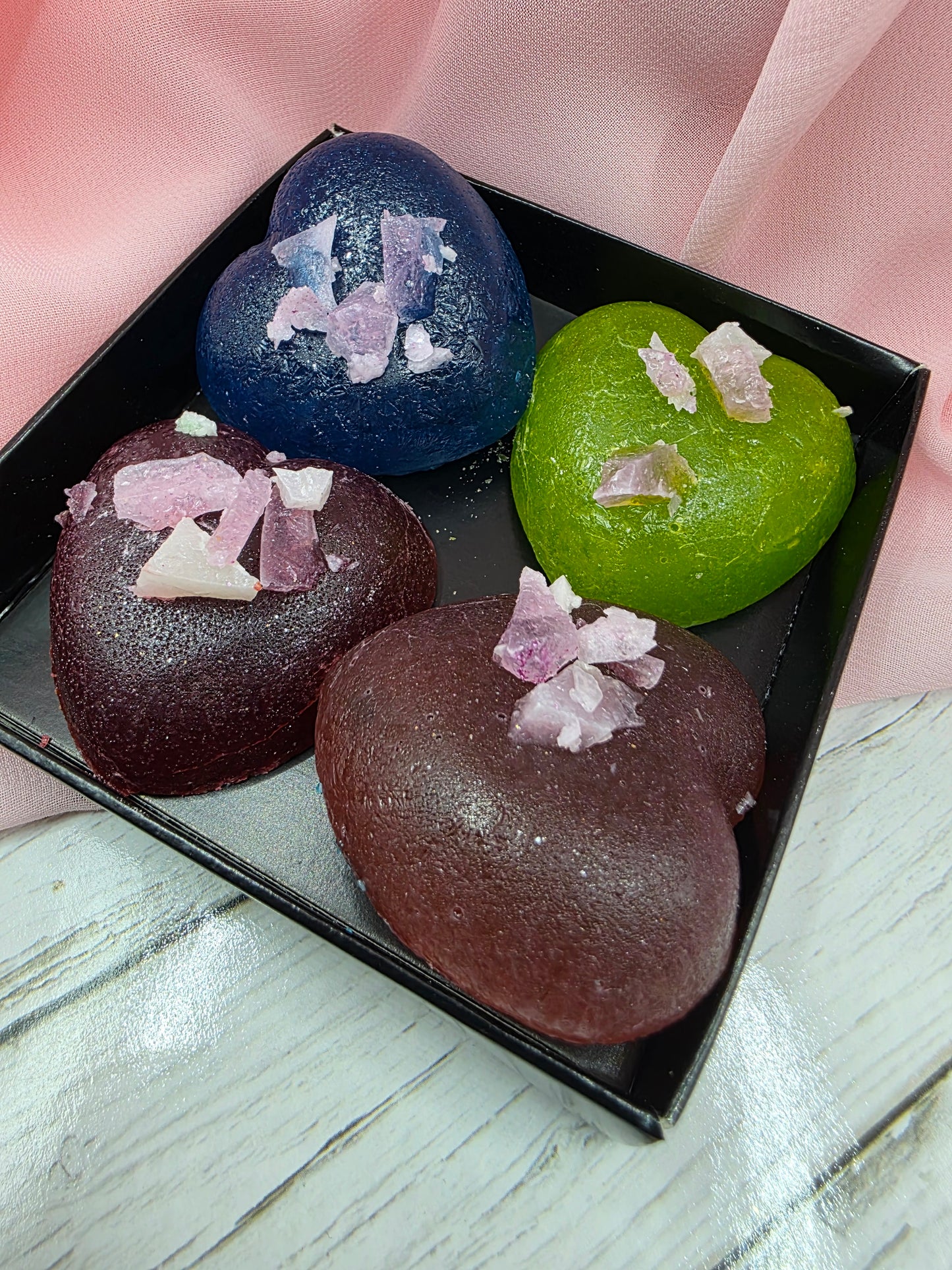 Hearts + Peonies Crystal Candy Kohakutou