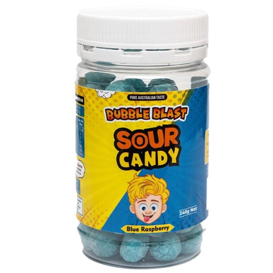 Sour Rock Candy Blue Raspberry 250g Aussie Made