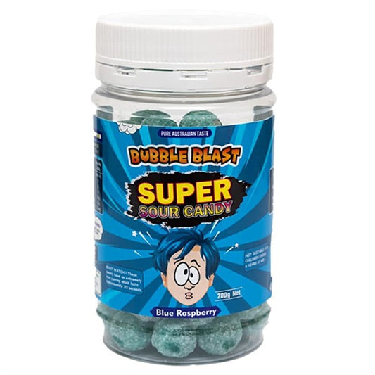Super Sour Blue Raspberry Rock Candy 200g