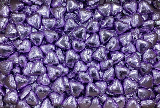 Milk Chocolate Hearts Lilac 100g