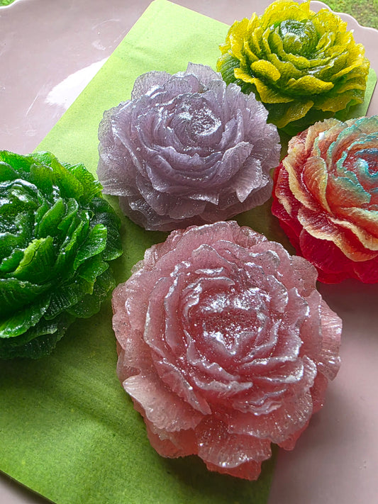Hearts + Peonies Crystal Candy Kohakutou
