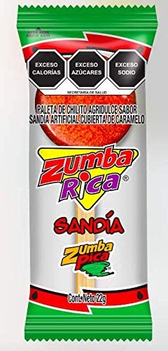 Zumba Pica Rica Sandia Watermelon Lollipop 22g