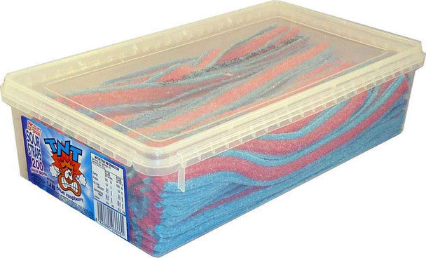 TNT Sour Straps Blue Raspberry 100g