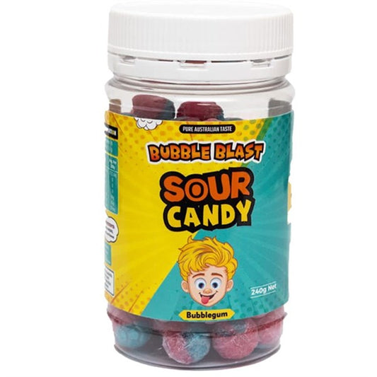 Sour Bubblegum Hard Rock Candy 250g